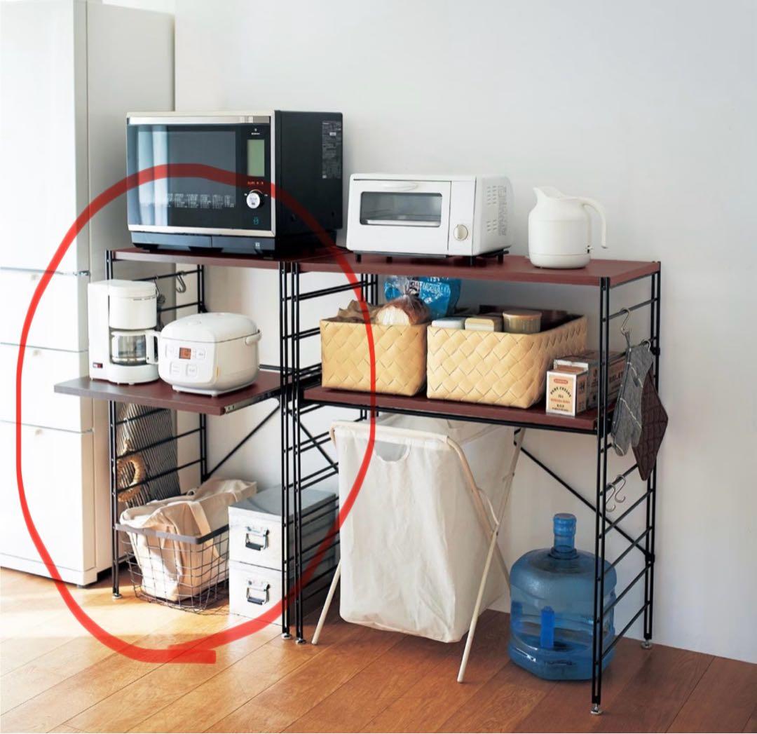 レンジ台 ベルメゾン ダスト上を活用できるローレンジ台