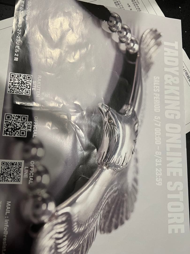 TADY&KINGイーグルフェイスバングルK18イーグルメタルサイズL