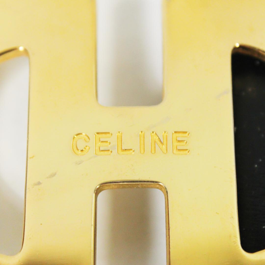 激レア 美品 セリーヌ 太ベルト ホースビット ヴィンテージ ゴールド ブラック