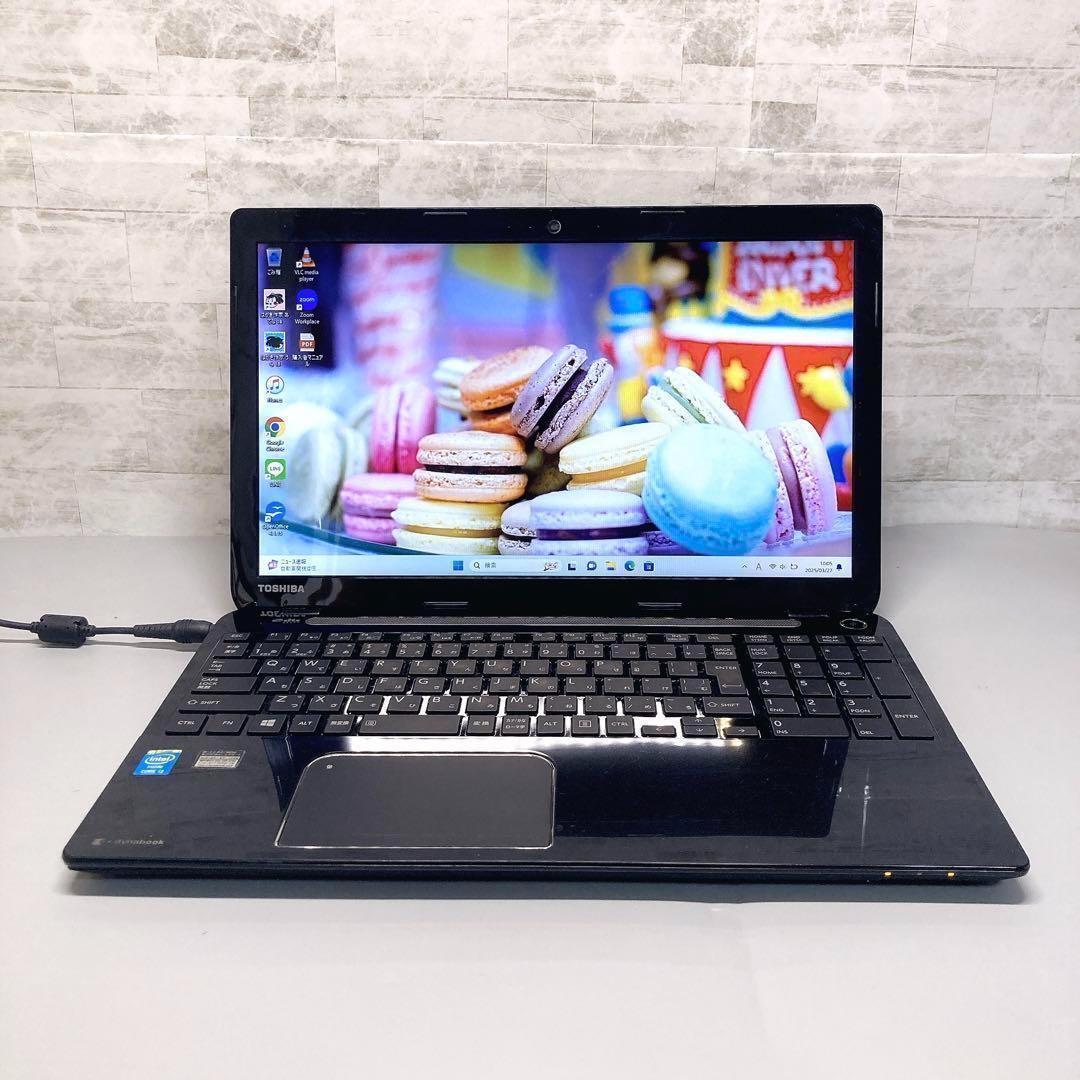 爆速SSD Windows11 ノートパソコン 8GB DVD カメラ 東芝