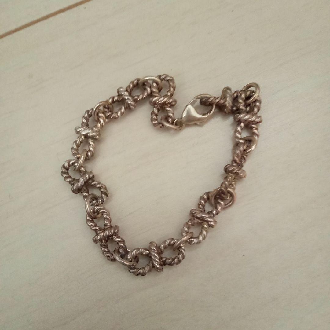 り*う様 《EDIFICE》製ツイストロープブレスレット★シルバー素材★(約20