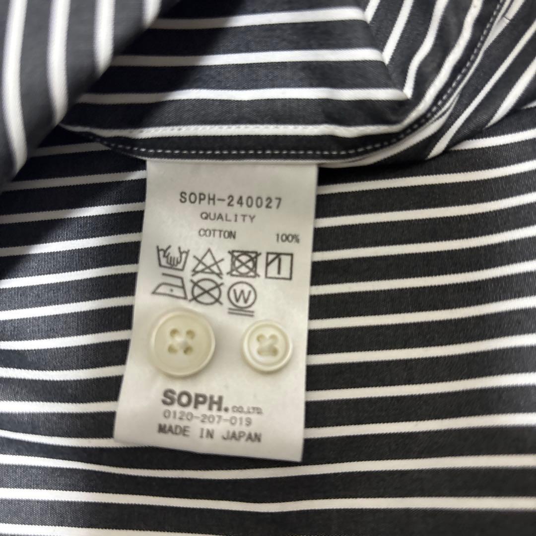 トップス SOPHNET. REGULAR COLLAR SHIRT BLACK/XL