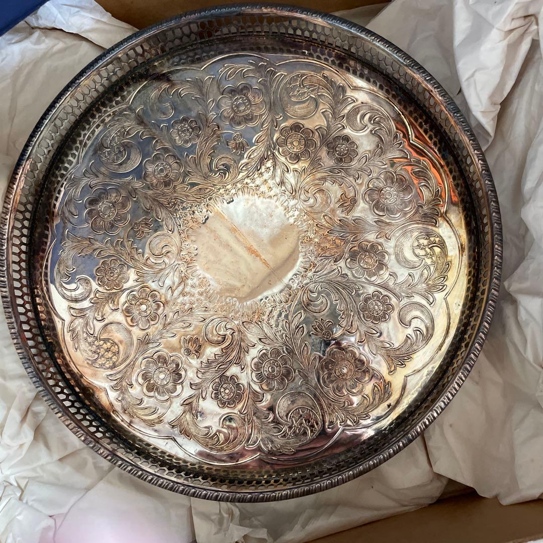 未使用mappin & webb イギリス製食器セット　銀トレー　陶器各種