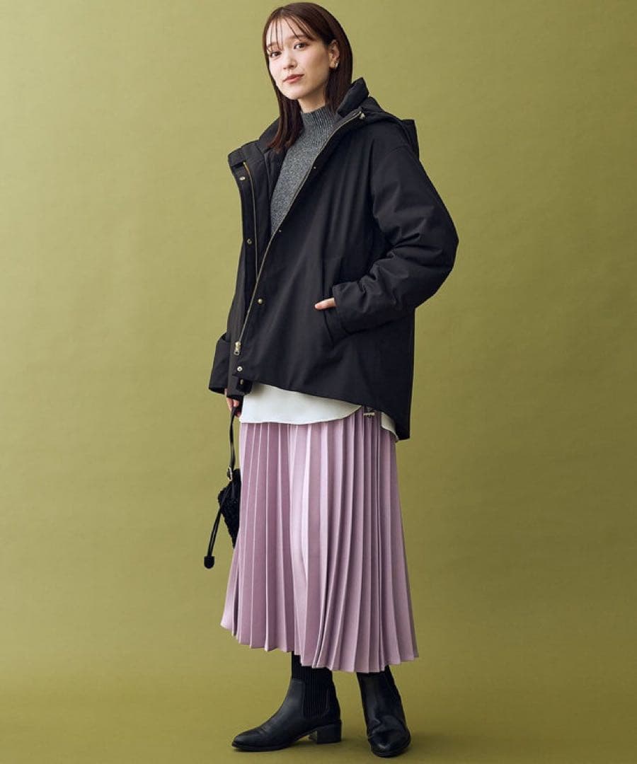 【ANY】撥水フーデットダウンコート ブラック Mサイズ