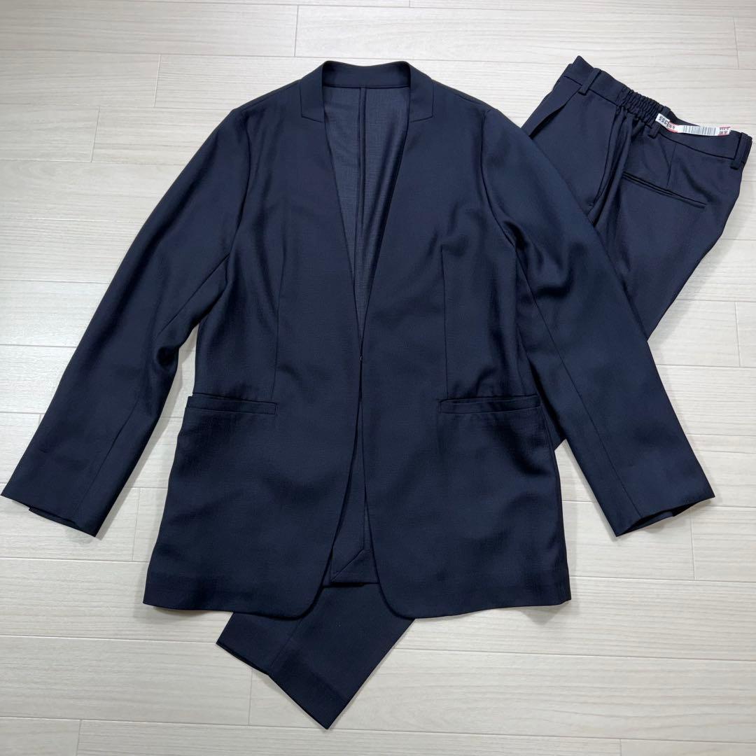 極美品 ビューティアンドユース 大きい L ノーカラー パンツ セットアップ