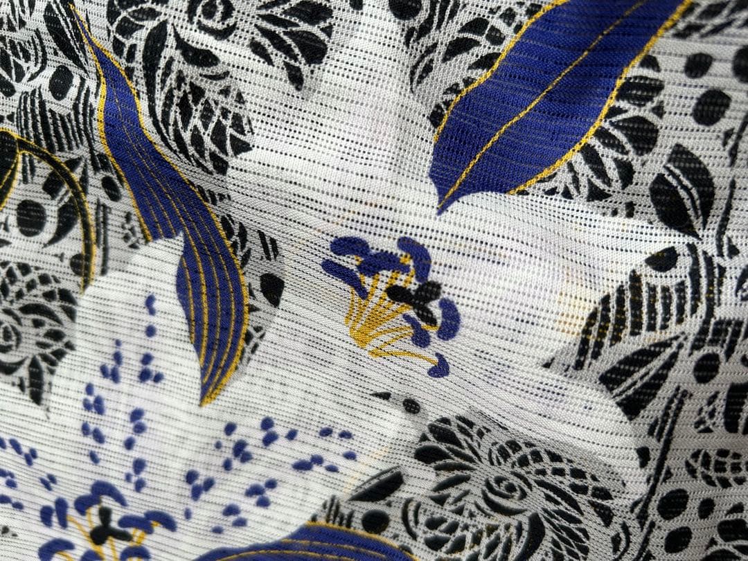 ANNA SUI浴衣 Mサイズ 白い花 黒い花