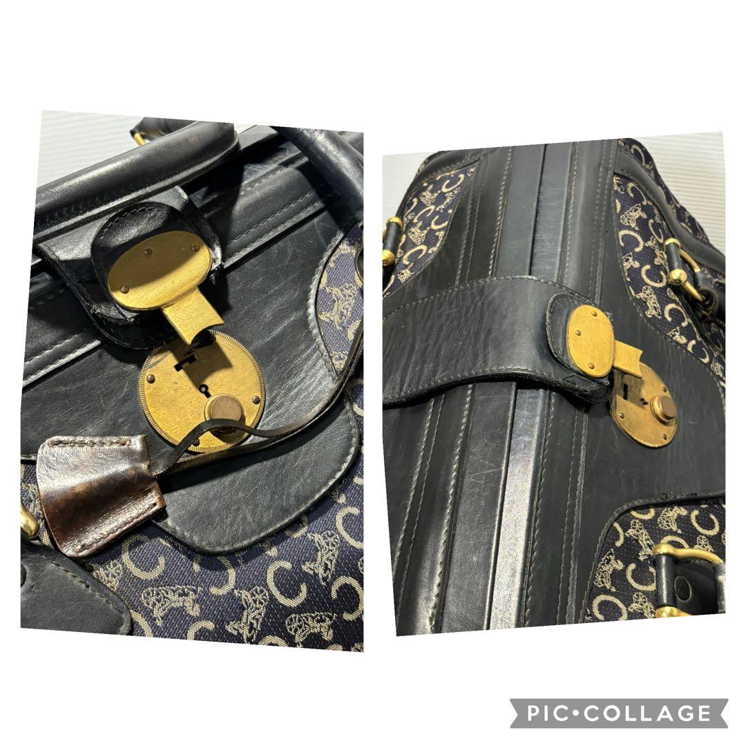 OLD CELINE オールド　セリーヌキー付きボストンバッグ【がま口開口希少】