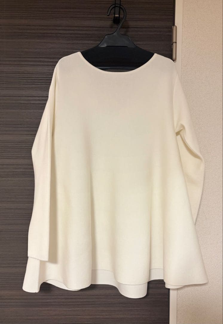 【未使用品】NOBLE テントライン フレアニット ホワイト