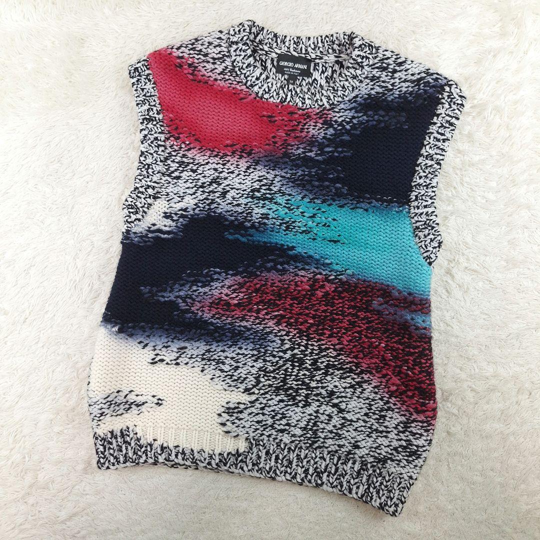 現行タグ✨GIORGIO ARMANI　カシミヤ100 ニットベスト　38