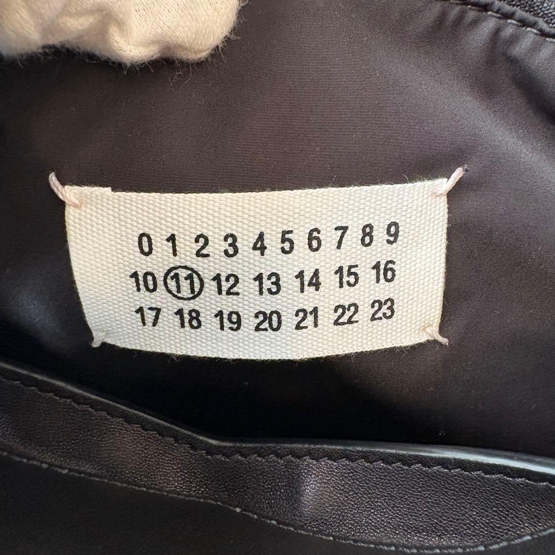 【未使用】メゾンマルジェラ グラムスラム レザー ショルダーバッグ ブラック