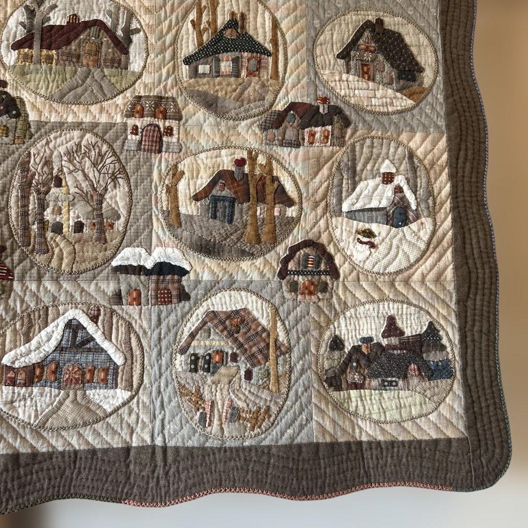 ハンドメイド　キルト　パッチワーク　風景デザイン タペストリー