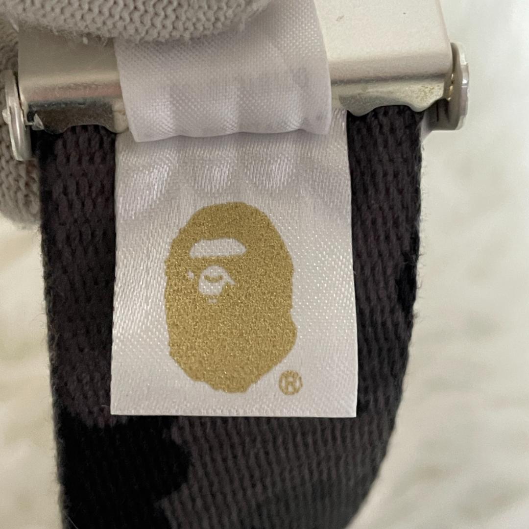 【未使用品】 エイプ BAPE　ガチャベルト　迷彩　カモフラ　グレー　星バックル