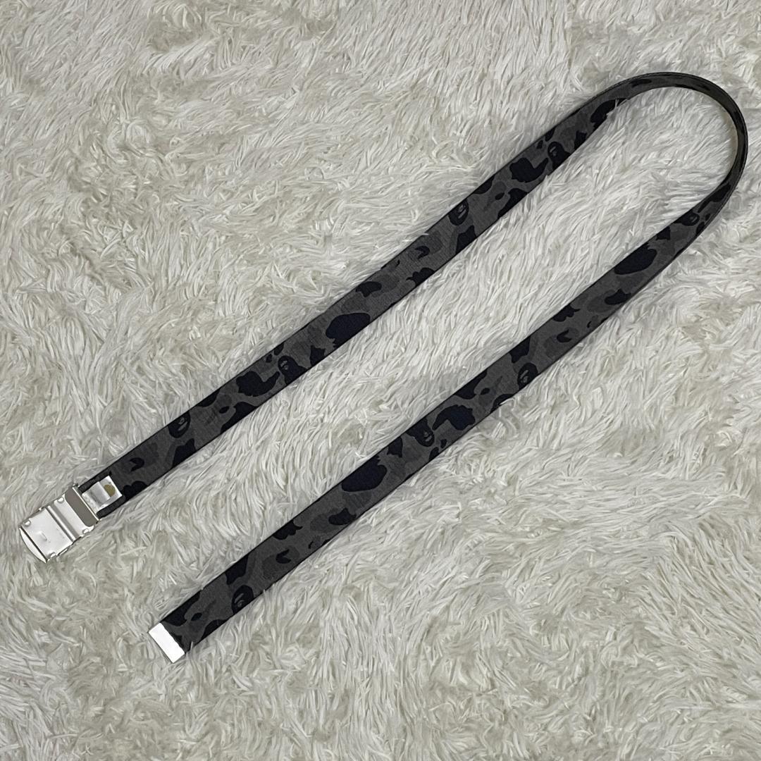 【未使用品】 エイプ BAPE　ガチャベルト　迷彩　カモフラ　グレー　星バックル