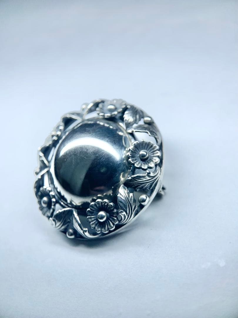 希少 N.E.From ブローチ フラワー 花 ヴィンテージ シルバー 925