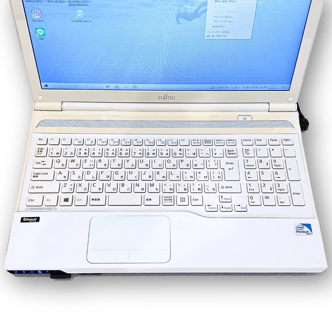 FUJITSU LIFEBOOK人気のカメラ付ノートパソコン/zoom/初心者