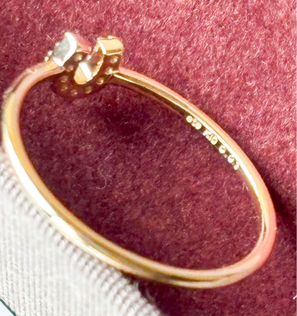 ete◎11号K10YG ダイヤモンドホースシューリング