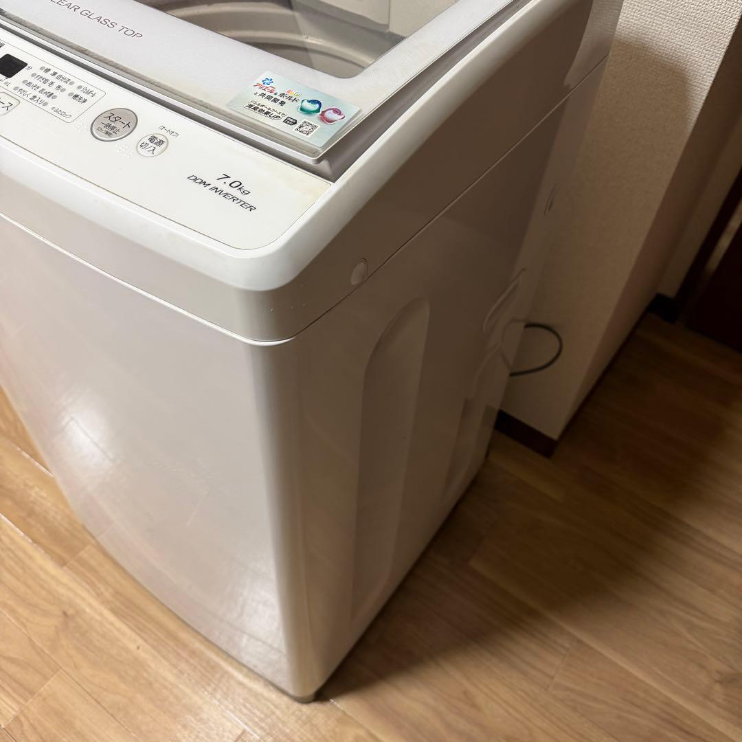通電確済　アクア　AQUA AQW-GV70J（W）洗濯機　7kg 2021年製