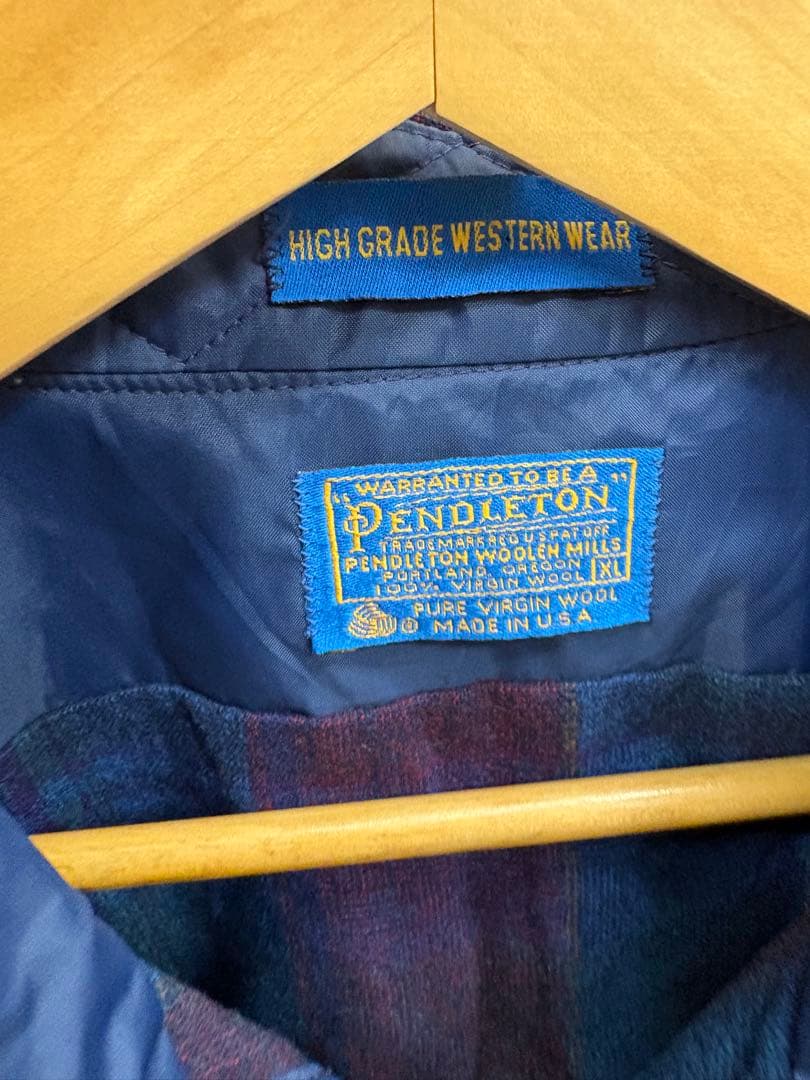 70s Pendleton ウールネルシャツ
