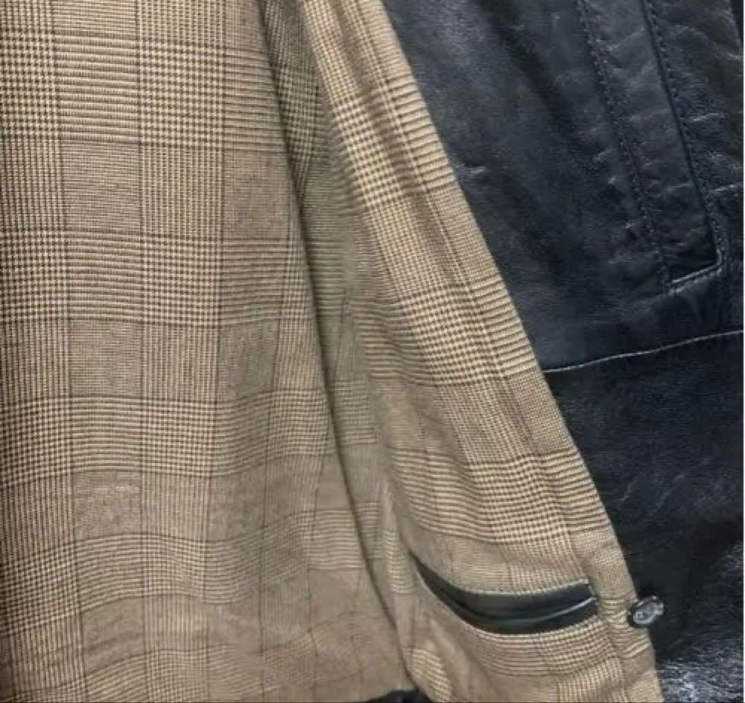 @*i様 Ralph Lauren ブラック レザースウィングトップジャケット