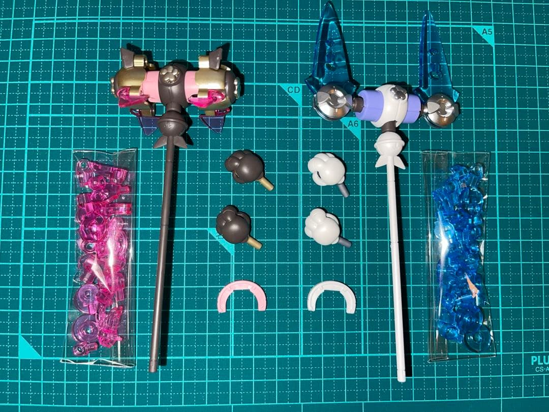 コトブキヤ メガミデバイスPUNI☆MOFU 黒マオ&雪トゥ　組立済みセット