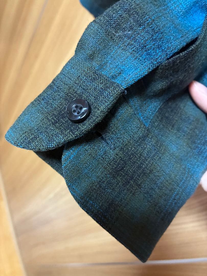 ペンドルトン / PENDLETON ボードシャツ　青　黒　オンブレ　50s