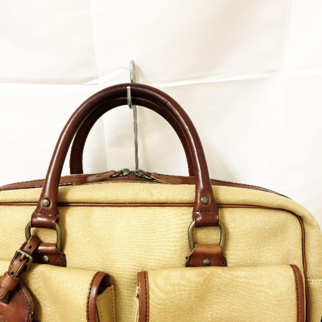 【激レア】ラルフローレンヘリテージ レザートリム キャンバス　ビジネスバッグ