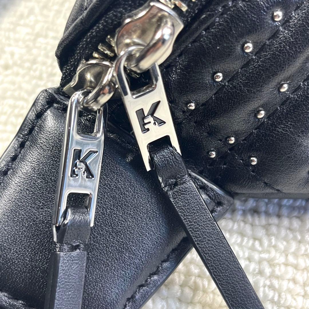 バッグ 00s Karl Lagerfeld body bag studs bk Y2K