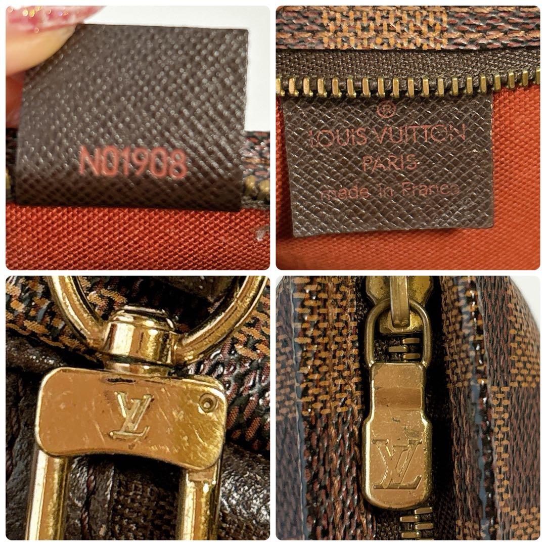 ルイヴィトンダミエ　トゥルースメイクアップ　アクセサリーポーチ　ミニバッグ