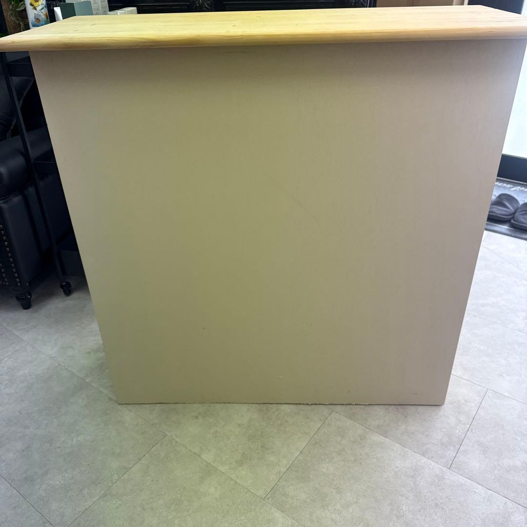 直接取引　木製カウンター 長方形 ナチュラル　レジカウンター