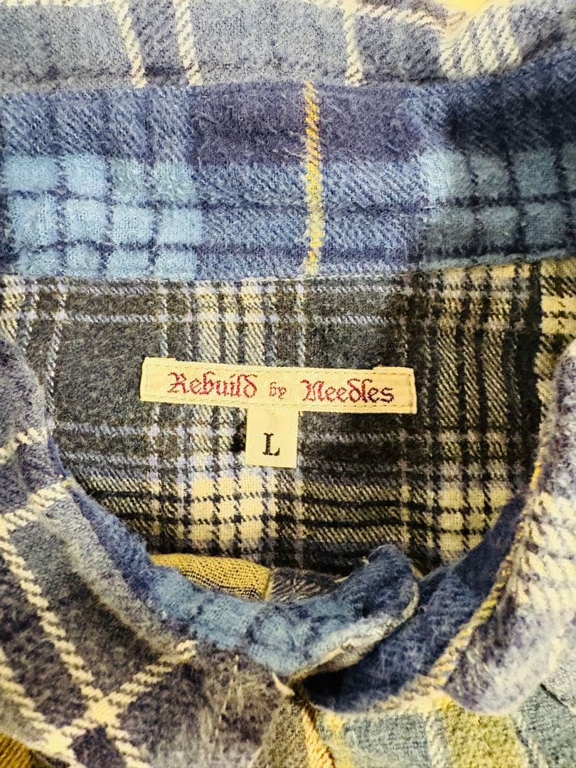 needles（ニードルス）リメイクチェックシャツ　一点物