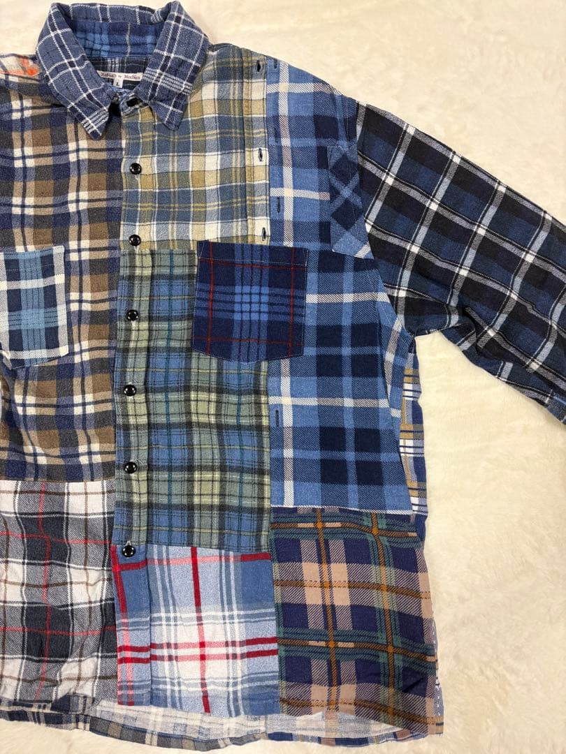 needles（ニードルス）リメイクチェックシャツ　一点物