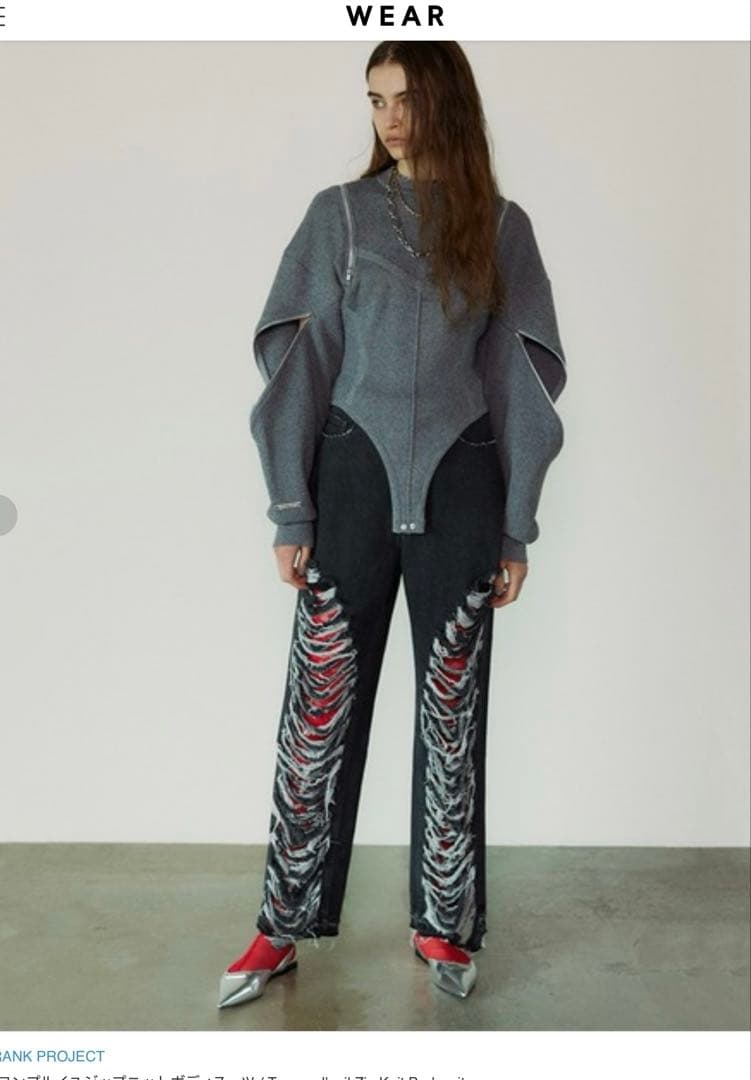 PRANK PROJECT トロンプルイユジップニットボディスーツ