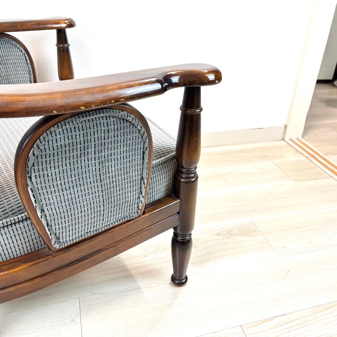 オールドカリモク　コロニアル　アームチェア　肘付き　karimoku