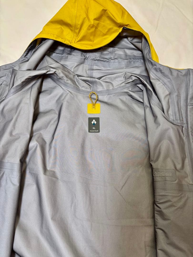 未使用！mont-bell ストームクルーザージャケット　イエロー　ゴアテックス