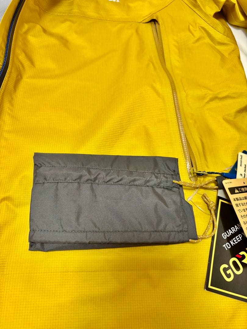 未使用！mont-bell ストームクルーザージャケット　イエロー　ゴアテックス