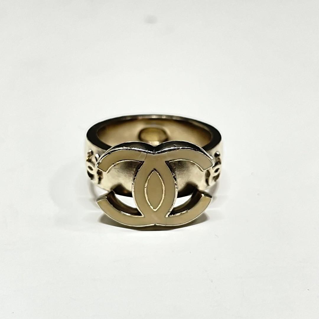 ぽ*う様 CHANEL トリプルココマーク　ロゴ メタルリング