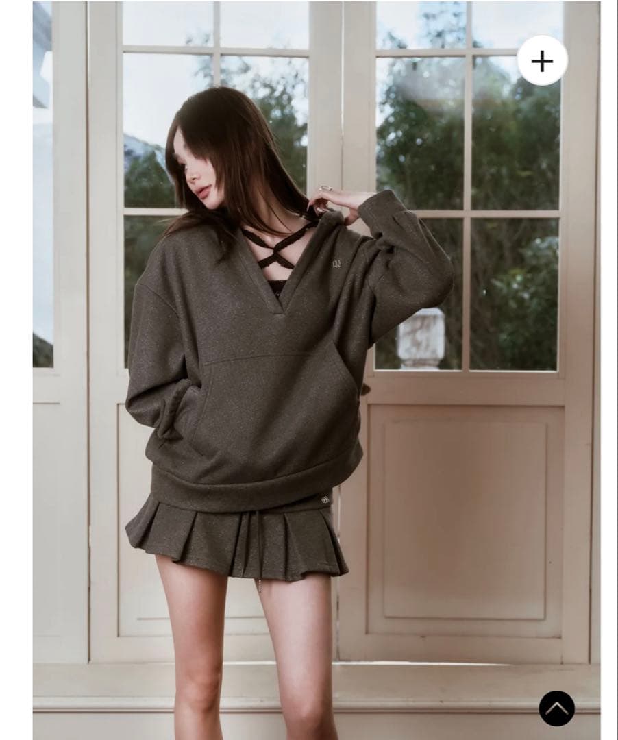 andwang Cross lace tanktop Black 黒