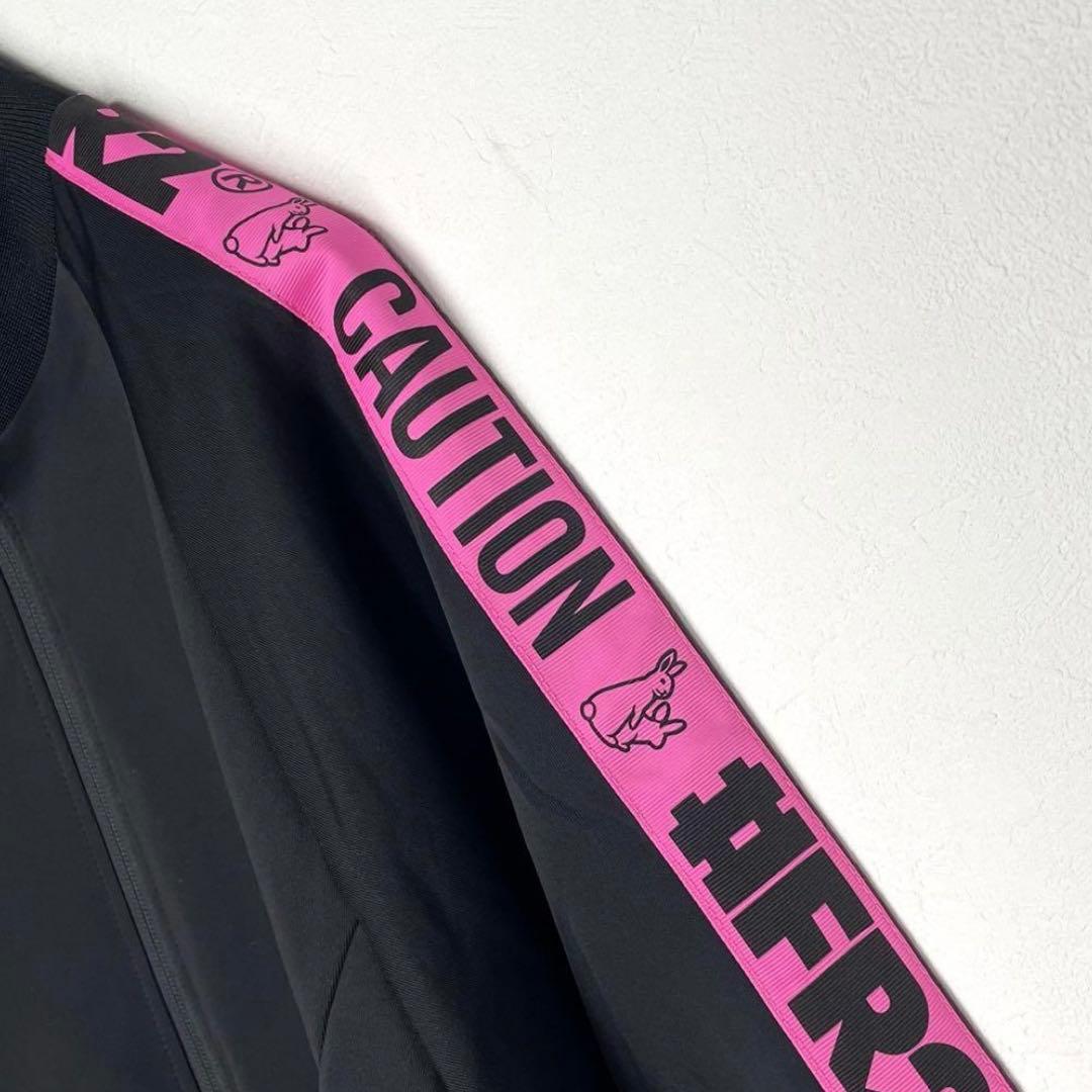 FR2 梅限定 ジップアップ ジャケット 刺繍ロゴ サイドテープ ブラック