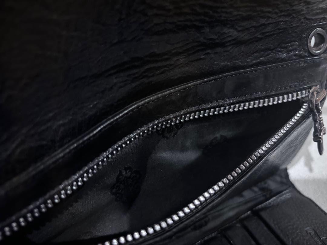 レザー製 黒 長財布 カードポケット8