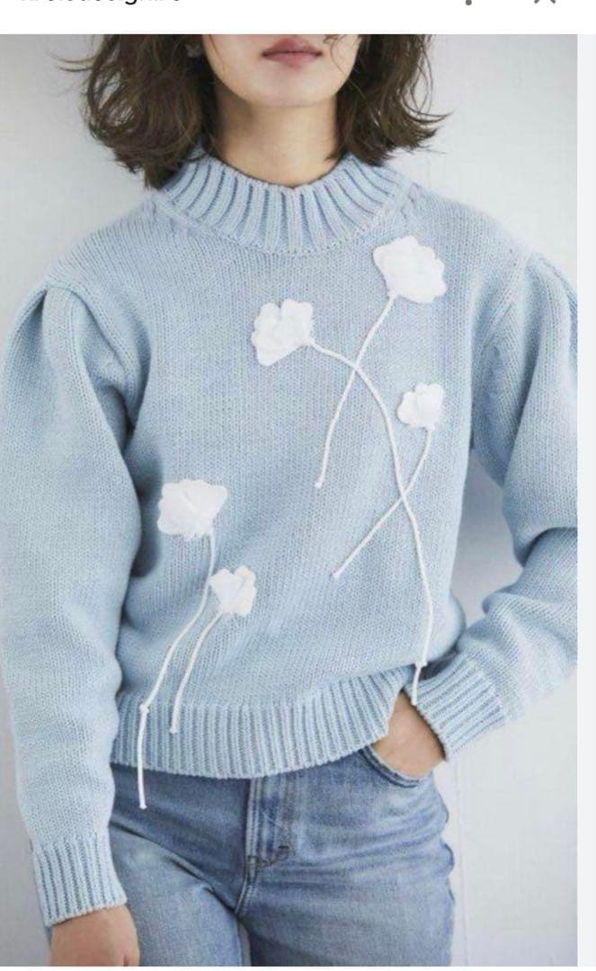 【着用一度のみ美品】seven ten フラワーニット