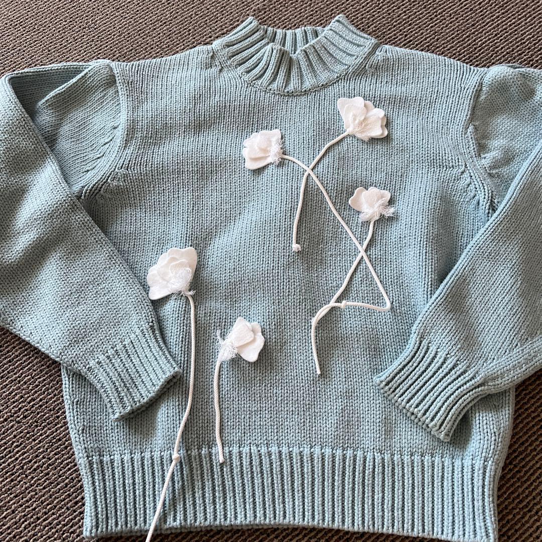 【着用一度のみ美品】seven ten フラワーニット