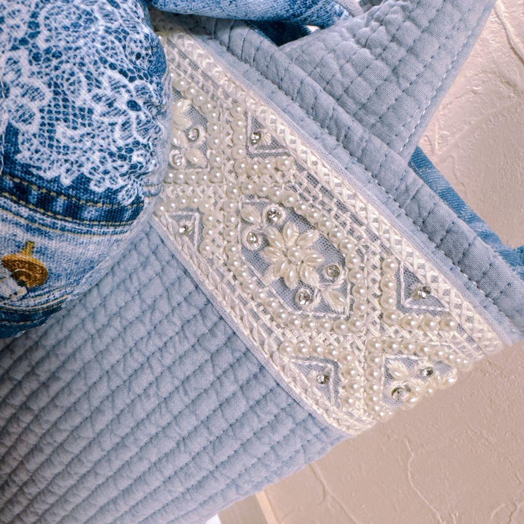 ☆*☆様 コヤンイサムチョン♡bigルミちゃんの爽やかなインド刺繍×ヌビトートバ