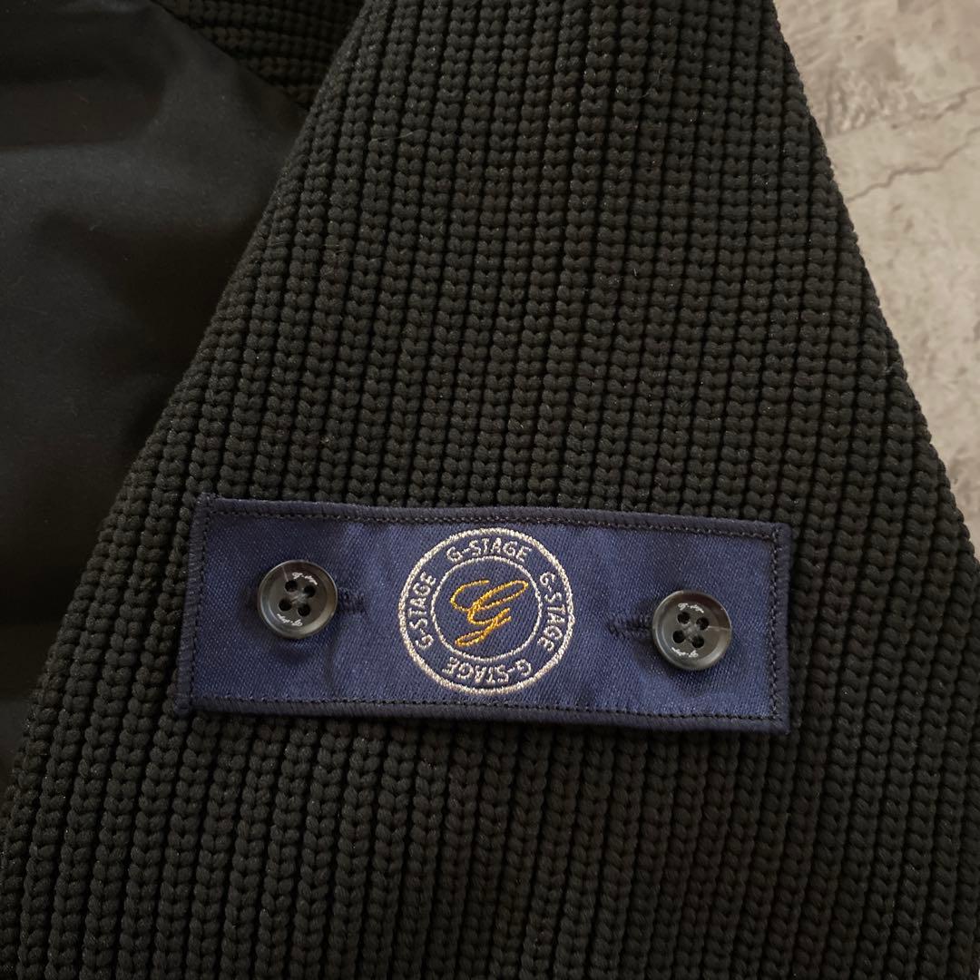 新品未使用ジーステージ ダウンジャケット ニット切替 メンズ 黒系G-STAGE