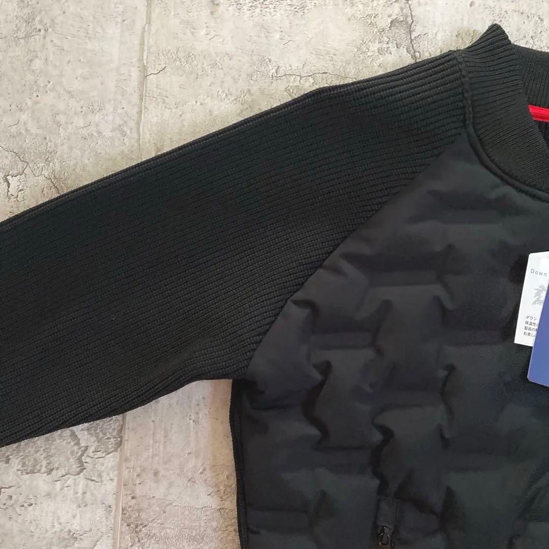 新品未使用ジーステージ ダウンジャケット ニット切替 メンズ 黒系G-STAGE