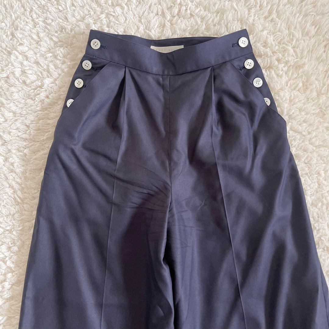 ペリーエリス　ヴィンテージ　紺　ネイビー オーバーサイズ　シルク　パンツスーツ