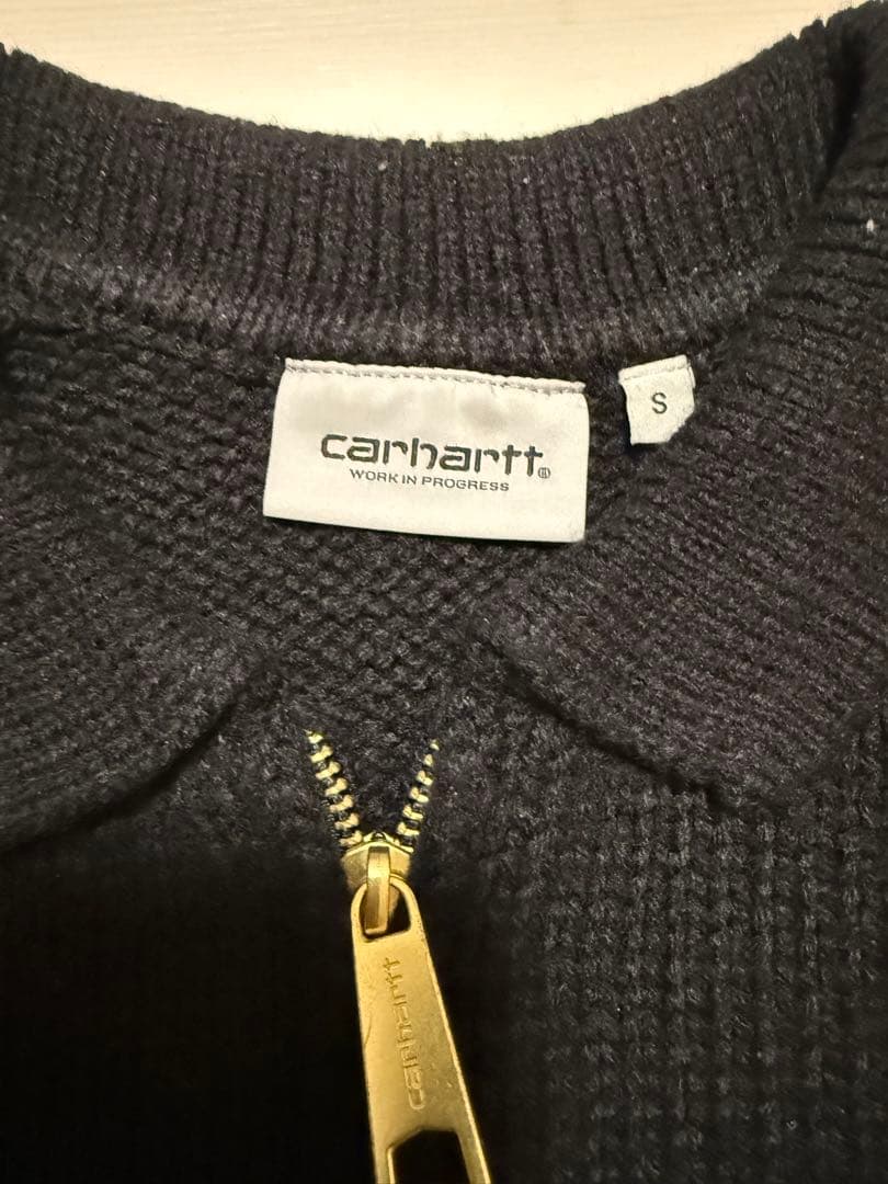 Carhartt wip デトロイトニット黒 ジャケットS タッグ付け