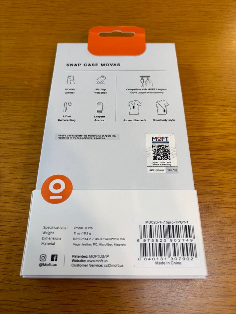 MOFT SNAP CASE MOVAS iPhone 15 Pro用ケース