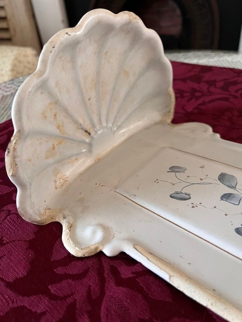 フレンチアンティーク ホーローカップホルダー カップ&ソープラック