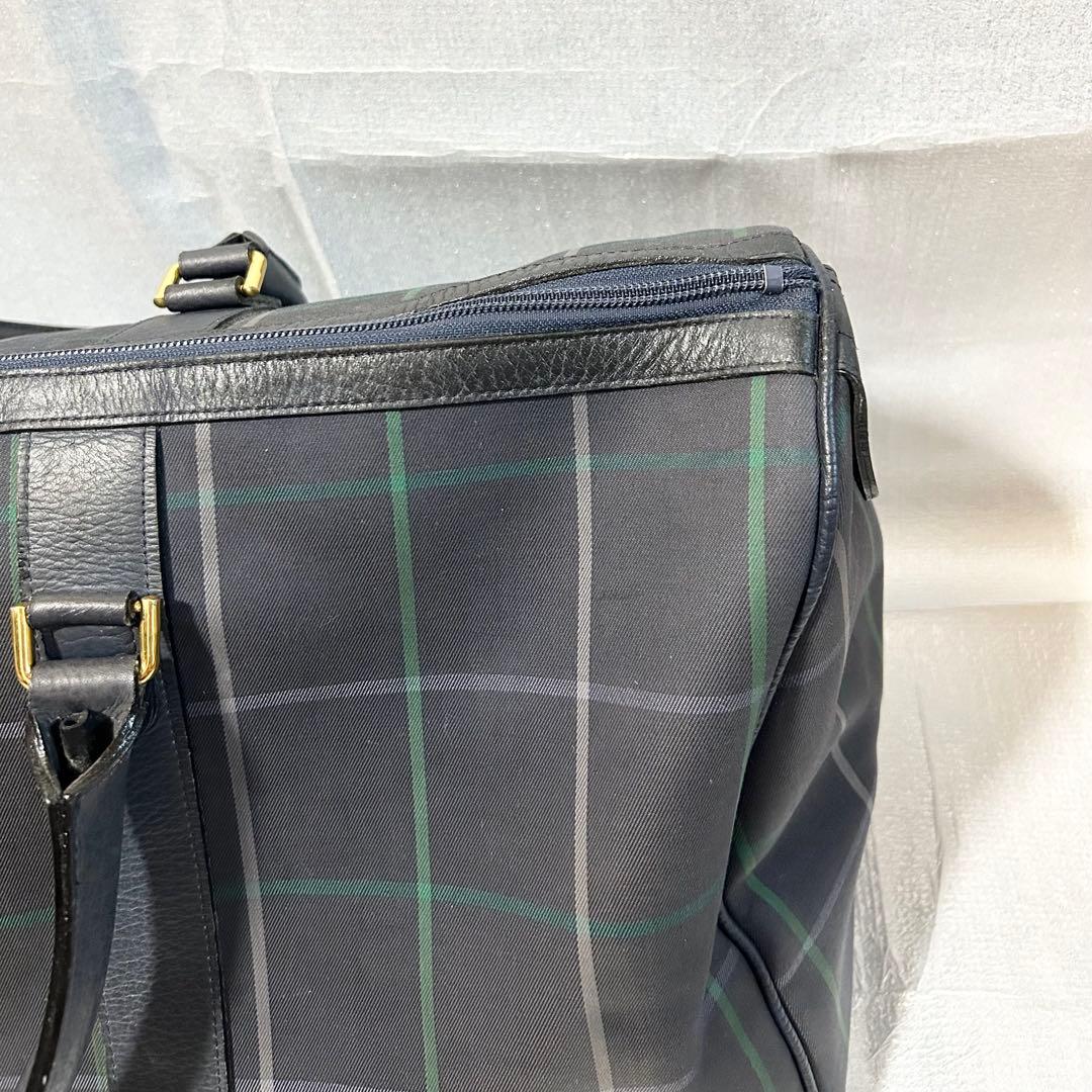 Burberrys バーバリー キャンバス チェック柄 ボストンバッグ トラベル