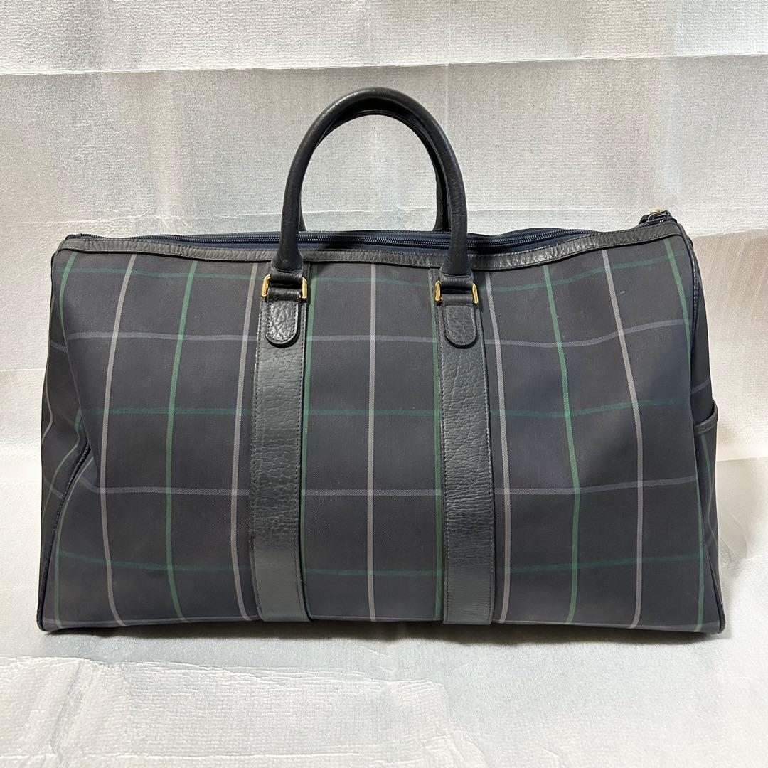 Burberrys バーバリー キャンバス チェック柄 ボストンバッグ トラベル